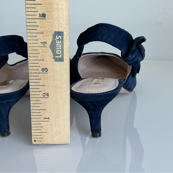 Louise et Cie Navy Suede Slingback Size 8.5 - Picture 7 of 13